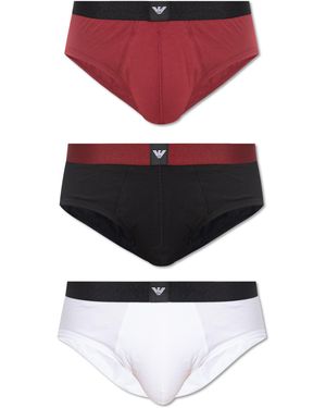 Emporio Armani Three-Pack Of Briefs - White