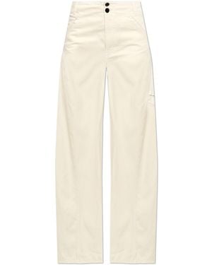 Self-Portrait Trousers With Pockets - White