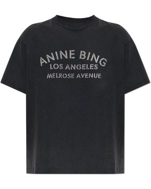Anine Bing T-Shirt "Cade" - Black