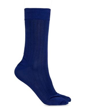 Maison Margiela Socks With 'Tabi' Cut-Out - Blue