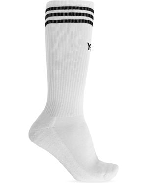 Y-3 Socks With Logo - White