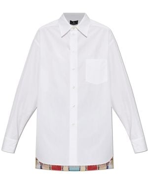 Etro Shirt Made Of Combined Fabrics - White