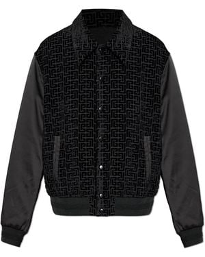 Balmain Jacket With Velvet Finish - Black