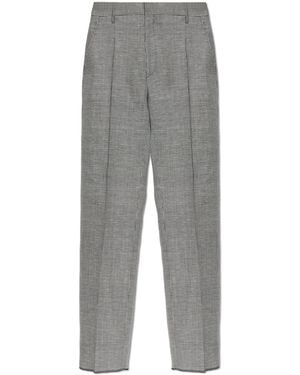 DSquared² Wool Plaid Patterned Trousers - Grey