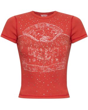 DIESEL T-Shirt 'T-Marsy-Rib-Cry' - Red