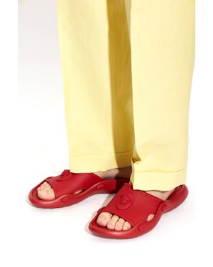 Versace Rubber Flip-Flops With Medusa Head - Red