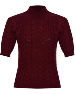 Etro Wool Turtleneck Top - Red