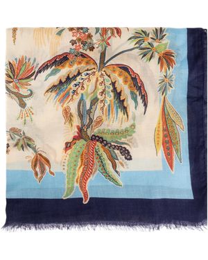 Etro Patterned Scarf - Blue