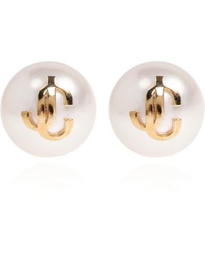 Jimmy Choo Earrings With Pearl - White