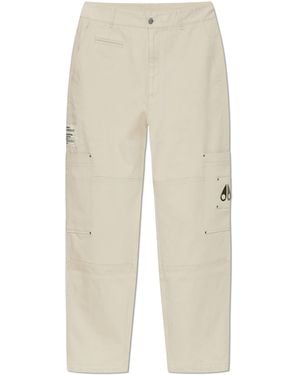 Moose Knuckles Cotton Cargo Trousers - White