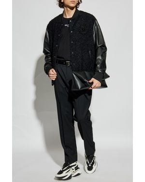 Balmain Bomber Jacket With Appliqué - Black