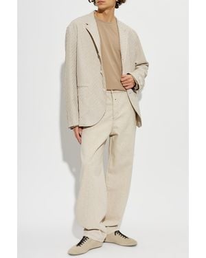 Jacquemus 'Veste' Blazer With Single Vent - Natural