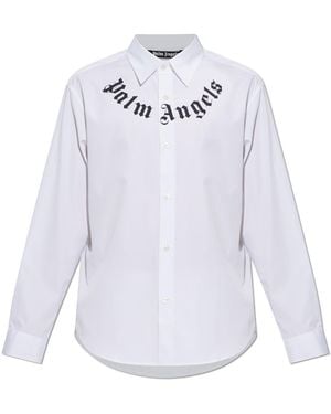 Palm Angels Shirt With Logo - White
