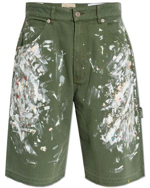 GALLERY DEPT. Denim Shorts With A 'Vintage' Effect - Green