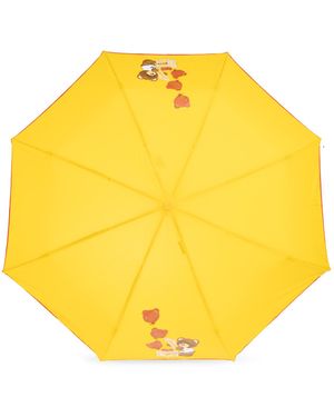 Moschino Umbrella With A Decorative Handle - Yellow