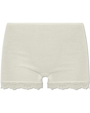 Hanro Underwear Boxers From The 'Woolen Lace' Collection - Natural