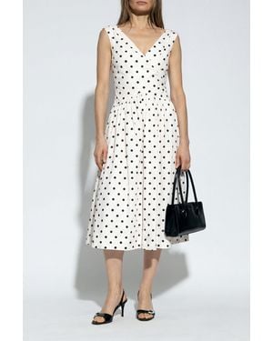 Self-Portrait Polka Dot Pattern Dress in Blue | Lyst