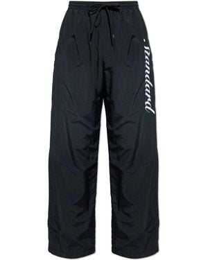 Balenciaga Trousers With Logo - Blue