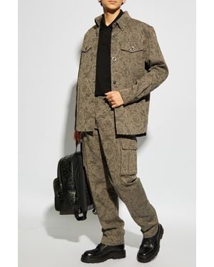 Versace Patterned Pants - Gray