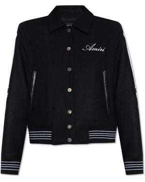Amiri Jacket With Logo - Black