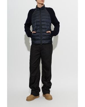 Moncler Après-Ski Quilted-Front Cardigan - Blue