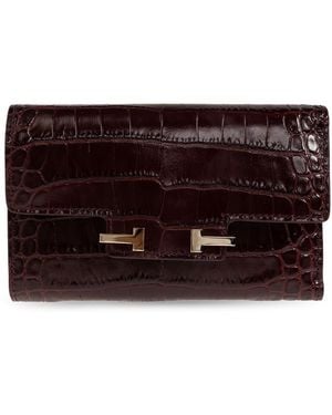 Tom Ford Leather Wallet - Purple