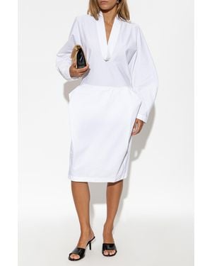 Jacquemus Loose Dress With Rounded Sleeves - White