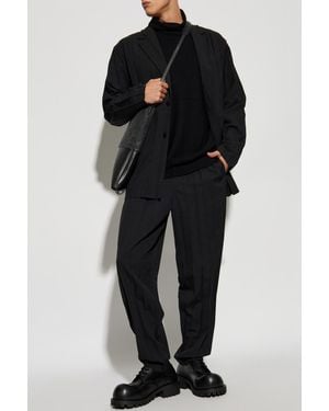 Homme Plissé Issey Miyake Wool Turtleneck - Black
