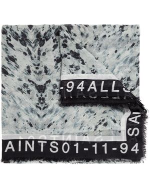 AllSaints Patterned Scarf - Grey