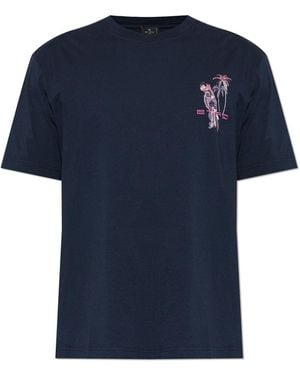 Etro T-Shirt With Logo - Blue