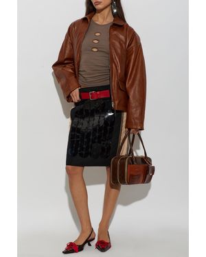 Marni Leather Jacket - Brown