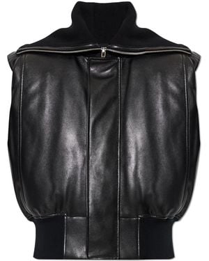 Bottega Veneta Leather Vest - Black