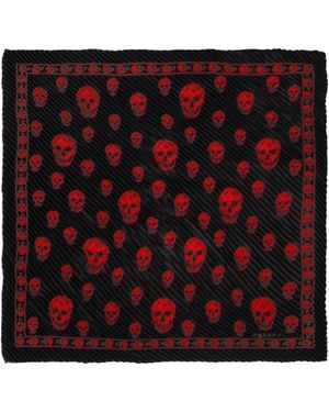 McQueen Pleated Scarf - Red