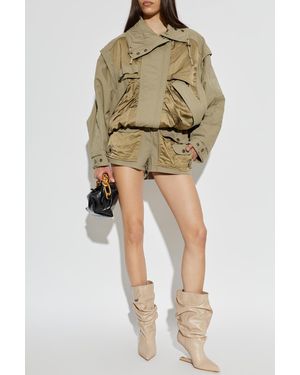 Balmain Cargo Shorts Made From Combined Materials - Natural