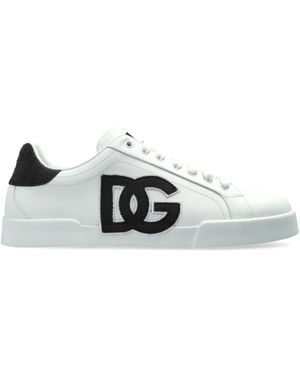Dolce & Gabbana Sports Shoes With Logo - White