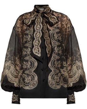 Zimmermann Tie-Neck Blouse - Black
