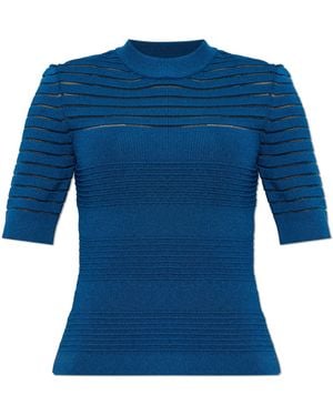 Balmain Fitted Cut Top - Blue