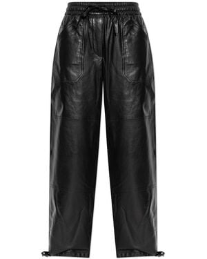 Jil Sander Leather Trousers - Black
