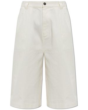adidas Originals Denim Shorts With Wide Legs - White