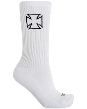 Vetements Socks With Logo - White