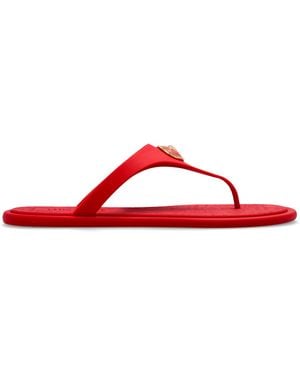 Versace Rubber Flip-Flops With Medusa Head - Red