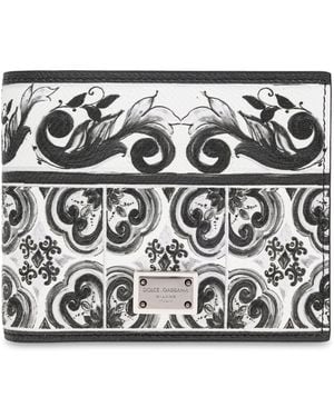 Dolce & Gabbana Wallet With "Majolica" Print - White