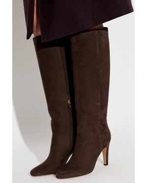 Ferragamo Suede Heeled Boots 'Nylu' - Black