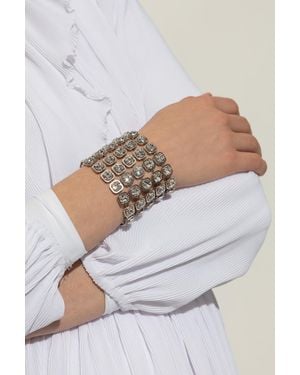 Balenciaga Bracelet With Shimmering Crystals - Gray