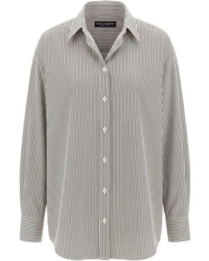 Dolce & Gabbana Striped Shirt - Grey