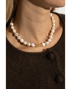 By Malene Birger "Herle" Pearl Necklace - Black