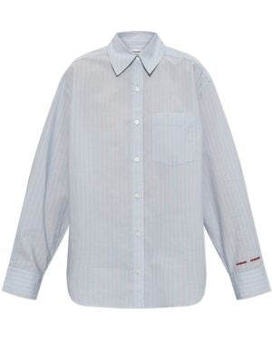 Samsøe & Samsøe Striped Pattern Shirt "Salova" - White