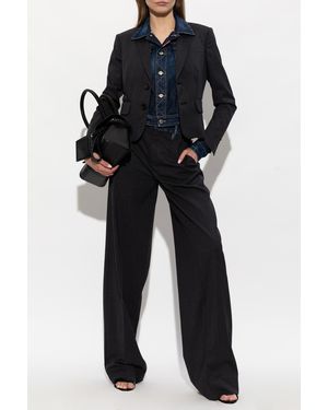 DSquared² Blazer Made Of Combined Materials - Blue