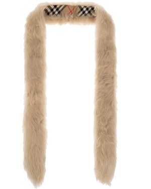 Burberry Fur Scarf - White