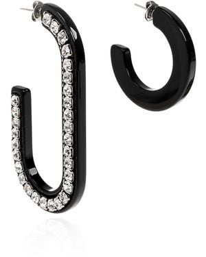 Isabel Marant Earrings With Shimmering Crystals - Black